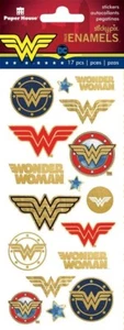 Pegatinas de esmalte sintético símbolo de Wonder Woman planificador suministro álbum de recortes manualidades - Imagen 1 de 1