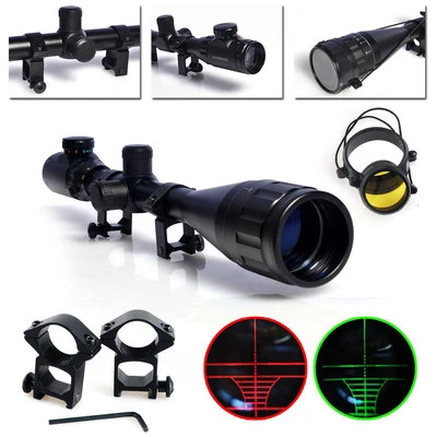 New Hunting Rifle Scope 6-24x50 AOE Red & Green Illuminated Reticle Sight - Image 1 of 4