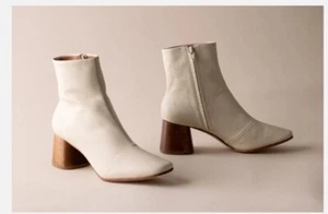 $325 EUC Huma Blanco Harlow Ankle Boots Size 37 (~US: 7) Real Leather Hand Made - Picture 1 of 23