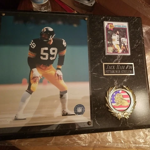 Pittsburgh Steelers Jack Ham #59 PHOTO PLAQUE All pro LB Steel Curtain Cover