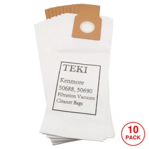 10 Pack Filtration Bags Replacement Part 50688 50690 for Kenmore Vacuum Cleaners - Picture 1 of 4