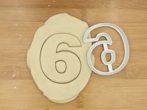 Number Six Digit 6 Cookie Cutter Biscuit Fondant Cake Mould | X-Large 10 cm High - Picture 1 of 1