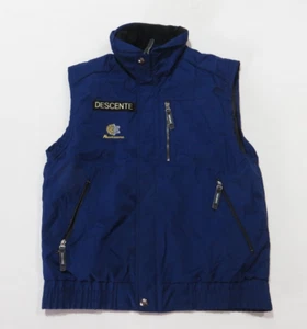 Descente Vest Mens Size Small Ski Full Zip Sleeveless Blue Montaneros - Picture 1 of 9
