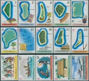 Juego de pesca Tuvalu 1976 SG30-44 Islands Play montado sin montar o nunca montado - Imagen 1 de 1