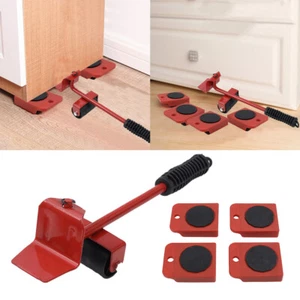 5PCS Move Removal Heavy Furniture Movers Shifter Lifter Slider Wheels Moving Kit - Picture 1 of 16