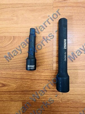 Dewalt 3" & 5" Black Impact Steel Extensions, 3/8" & 1/2" Drive, 74-697D 73-904D - Image 1 of 3
