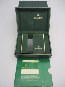 Vintage Original ROLEX Green Watch Box/Chest Paperwork Sleeve & Aftermarket Ring - Picture 1 of 15