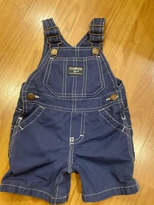 OSHKOSH OVERALLS infant Sz 9 months Boys Girls VTG Vintage Navy Blue vintage - Picture 1 of 2