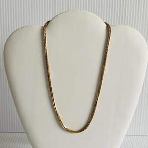 Yellow Gold Box Chain Necklace 9in - Picture 1 of 4
