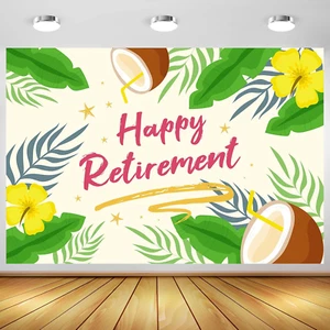 Belrew Happy Retirement Backdrop Banner, Farewell Party Theme Photography Backgr - Picture 1 of 12