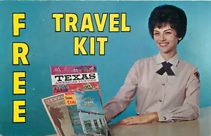 KIT DE VIAJE GRATUITO DEL DEPARTAMENTO DE TRANSPORTE DE TEXAS POSTAL PUBLICITARIA DE COLECCIÓN - Imagen 1 de 2