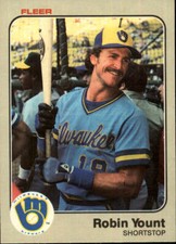 1983 Fleer Milwaukee Brewers Baseball Card #51 Robin Yount