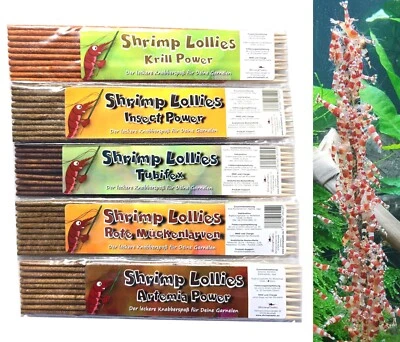 Shrimp Lollies Proteine Set 5x10 / NEU / Proteine Futter Lolly Garnelen Sticks - Bild 1 von 4