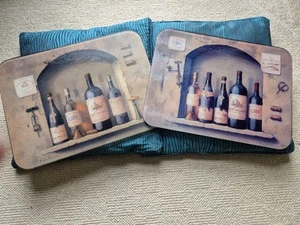 Table Placemats x 2 - Large In Size - Frosted Glass - Picture 1 of 5