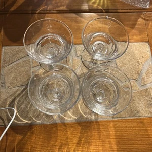 Set Of Four Glass Martini Cups D3 - Picture 1 of 2