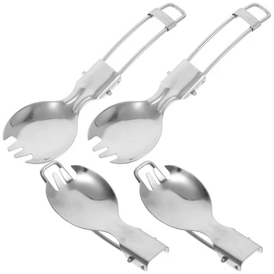  4 Pcs Stoviglie in Acciaio Inossidabile Utensili Servizio Insalata - Immagine 1 di 4