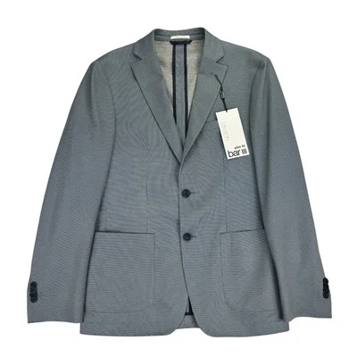 Casaco esportivo Bar III masculino slim fit malha elástica azul 38R - Imagem 1 de 4