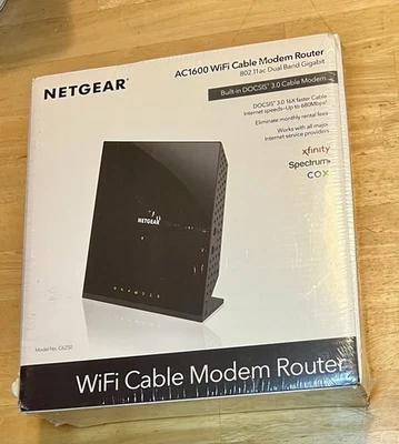 NETGEAR AC1600 WiFi Cable Modem Router (Model C6250) — BRAND NEW Sealed - Image 1 of 2