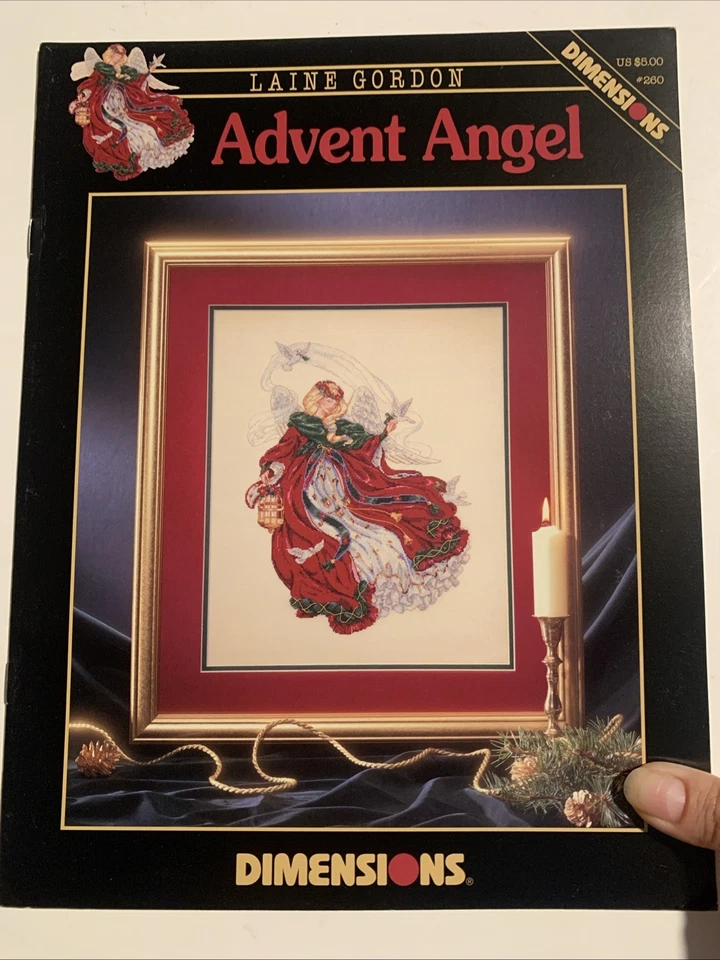 Dimensions #260 ADVENT ANGEL Cross Stitch PATTERN Only Christmas Laine Gordon - Image 1 of 3