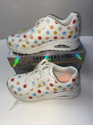 Skechers Women’s Uno Spotted Air Sneakers Size 9 White with Polka Dots 155216 - Image 1 of 4
