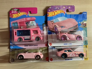 Hot wheels Matchbox bundle new x 4 Barbie Pink collection Camper van Beetle - Picture 1 of 6