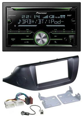 Pioneer Bluetooth MP3 DAB 2DIN USB CD Autoradio für Kia Ceed (ab 12) schwarz - Bild 1 von 4