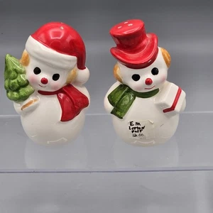 Pupazzo di neve natalizio vintage Lefton sale e pepe shaker esclusivo Giappone  - Foto 1 di 8