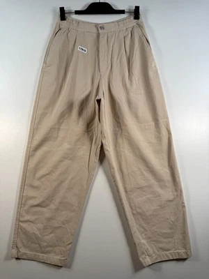 Zara Womens Relaxed Fit Pleated Wide Leg Pants Casual Beige Sz Medium 14x28 - Image 1 of 4