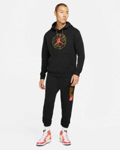 Mens Nike Jordan Essential Joggers DC9720 010 Black/Yellow Size S_M - Picture 1 of 7