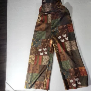 Salopette stampa patchwork boho maglione senza maniche hippie gamba larga bavaglini romwe - Foto 1 di 7