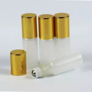 3ml - 10ml Pearized Mass Color Glass Essential Oil Perfume Roller Bottle w/ Ball - Picture 1 of 12