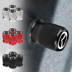 4pcs Aluminum Threaded Car Valve Leak-proof Cap Car Wheel Valve Caps for Mazda - Picture 1 of 9