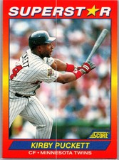 1992 Score 100 Superstars #7 Kirby Puckett Very Good