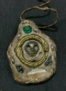 LEKLAI TALISMAN CRAFTS SURIYAN FETISH PENDENT SKULL NAGA SNAKE THAI AMULET LOVE - Picture 1 of 12