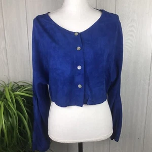 NWOT Vintage Handmade One Of A Kind Boho Rayon Buttoned Tie Back Long Sleeve Top - Picture 1 of 10