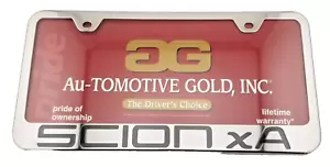 Toyota Scion xA Laser Etched Logo Stainless Steel License Plate Frame "NEW" - Picture 1 of 4