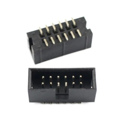 10Pcs 2.54mm Pitch 2x6 12 Pin SMT IDC Cable Connector Male Shrouded Box Header - Image 1 of 4