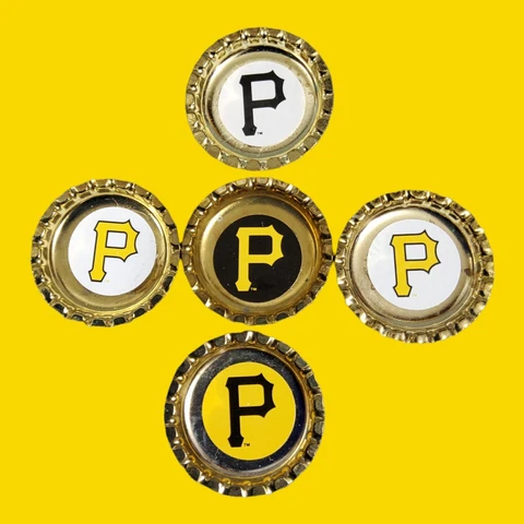 Pittsburgh Pirates 8 Bottle Caps ☆Magnetic☆ Cover