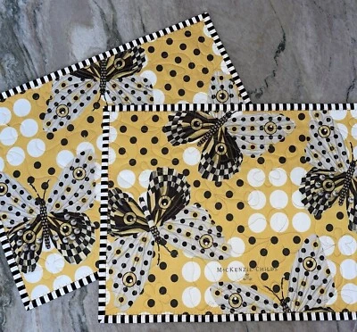 Spot On Butterfly 2 sides Placemats-Authentic Mackenzie Child Fabric- Free gift - Image 1 of 4