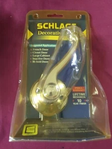 Schlage Lever HANDLE in BRIGHT BRASS LEFT HAND F170V - Picture 1 of 2