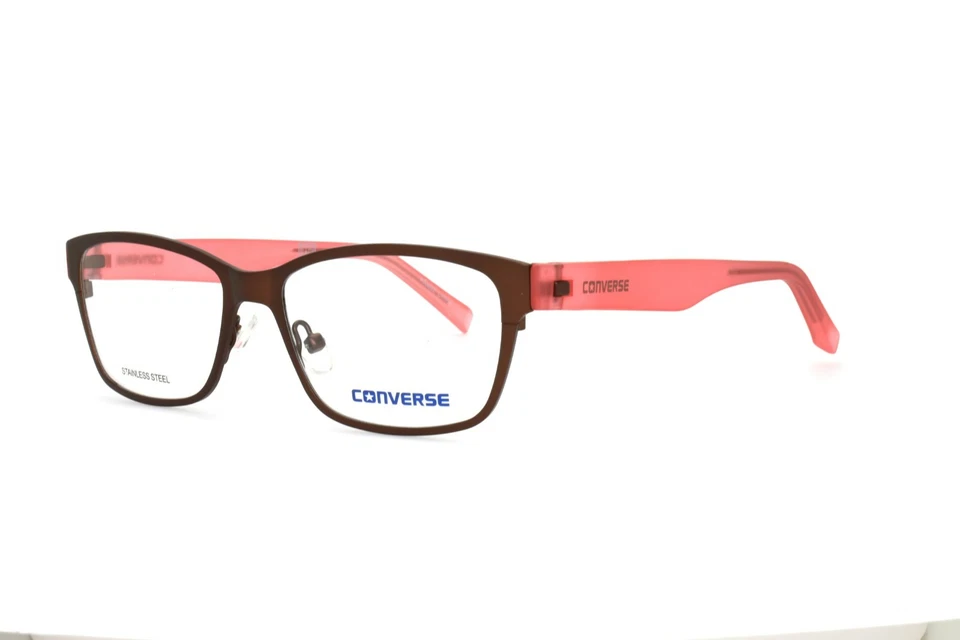 Converse Mens Eyeglass Brown Rectangle Metal Frame Shutter