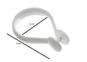 Anello Per Tenda Da Doccia Snap On Butwilln Clip Loop Confezione Da 200 - Picture 1 of 1