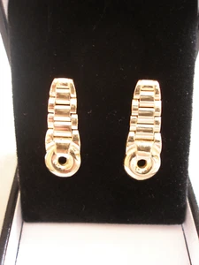 PAIR OF 9 CARAT GOLD FANCY DROP EARRINGS MADE IN ENGLAND BRAND NEW IN BOX - Picture 1 of 5