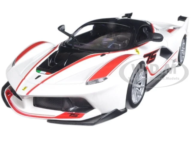 Ferrari Racing Fxx-k #75 White 1/24 Diecast Model Car by Bburago 26301