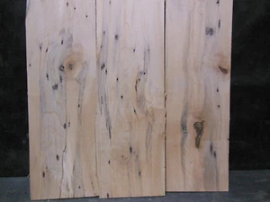 PK-778_ 3Thin Wormy Maple Boards 13 1/2"x4,4,4"x1/4" coltello pistola vuota - Foto 1 di 2
