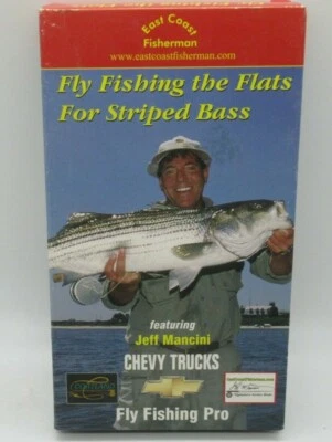 JEFF MANCINI - FLY FISHING THE FLATS FOR STRIPED BASS VHS VIDEO, INSTRUCTION + - Image 1 of 2