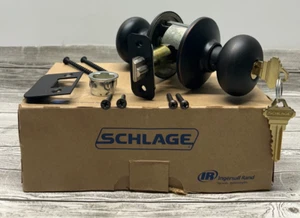 Schlage F80PLY716 F80 PLY Plymouth Storeroom Door Knob Set-Aged Bronze-Fast Ship - Picture 1 of 12