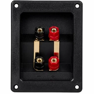 Parts Express Gold Plated Bi-Amp Speaker Wire Terminal Cup Banana Binding Post - Picture 1 of 1