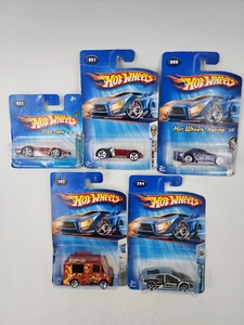 5 Hot Wheels Diecast Cars Lamborghini Tropicool Mustang Cobra Suzuki GSX 57Nomad - Picture 1 of 13