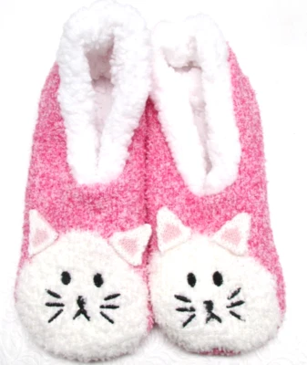 Pink Cat Women's Slipper Gripper Sherpa Socks Small Size 6/7 - Image 1 of 2
